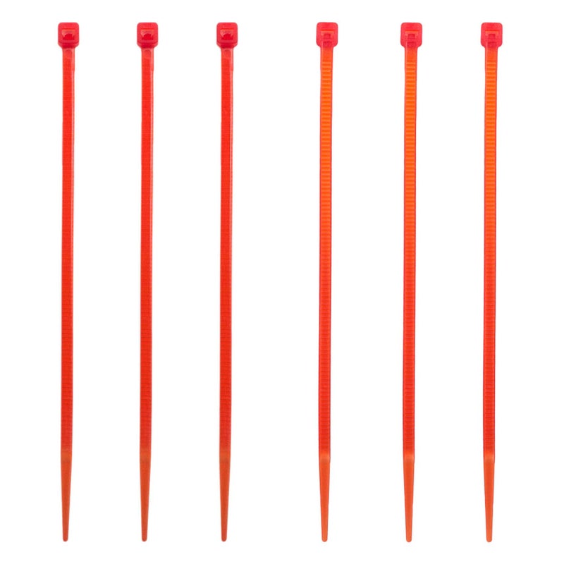 MILEKE 4 Inch Zip Ties (Tying Length 2.8""), 300Pcs Nylon Cable Ties Red - Image 2